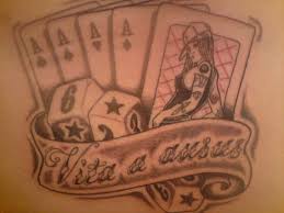 Playing cards, four leaf clovers, liquor bottles and horseshoes are some of the most common items placed alongside dice. 15 Stylish Playing Card Tattoos For Women And Men I Fashion Styles