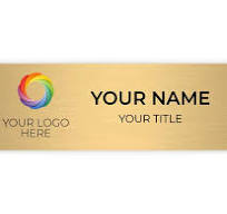 Gold Economy Plastic Name Tags