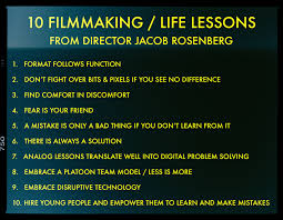 10 Life Lessons Ethos Learned From Hollywood Director Jacob Rosenberg Blog Screenplay Writing Filmmaking Movie Infographic