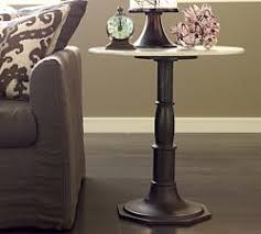 Rae Round Marble Pedestal Bistro Table Pottery Barn In 2020 Marble Pedestal Dining Table Marble End Tables Pedestal Dining Table