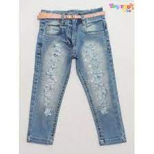 tas baskili kiz cocuk kot pantolon 1 6y cocuk giyim denim jeans moda stilleri