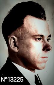 John Dillinger's mugshot. Profile view.