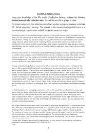 This video and associated document explains what reflective writing is (also called writing a reflection), along with visual examples and a short assessment! Example Of Reflection Working Through An Example Of Reflective Writing Reflective Writing And Blogs Libguides At University Of Newcastle Library A Reflection Statement Requires Students To Discuss The Process Of