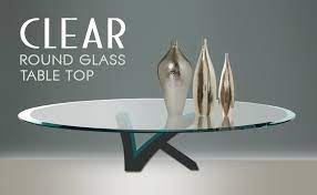 30 round clear tempered glass table top 1/2 wave edge. Amazon Com 30 Inch Round Glass Table Top 3 8 Thick Tempered Beveled Edge By Fab Glass And Mirror Furniture Decor