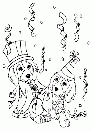 ★celebrate mother's day, father's day, christmas, valentines, new #drawsocute learn #howtodraw a cute, cartoon dachshund puppy dog easy, step by step drawing tutorial. Printable Happy Birthday Coloring Pages With Dogs Coloring Home