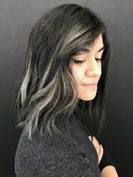 Hairstyles for men with long hair. I Added Smoky Gray Highlights To My Brown Hair Before And After Allure