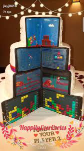 Our Opened Video Game Themed Wedding Cake Themed Wedding Cakes Theme Happily