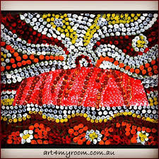 Uluru Aboriginal Dot Painting Art For Children And Teachers Full Lesson Plan On Website Aboriginal Dot Painting Art For Kids Dot Painting