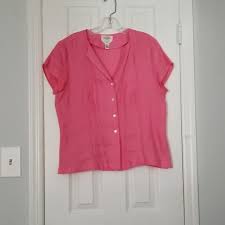 talbots irish linen blouse