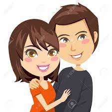 Imagenes de parejas felices en caricatura. Feliz Pareja Sonriente Y Reir Juntos Abrazar Y Tocar Con Ternura Ilustraciones Vectoriales Clip Art Vectorizado Libre De Derechos Image 9668034