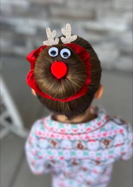 Rudolph the Red-Nosed Reindeer donut bun, AI generated