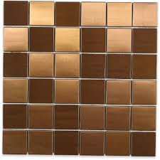 Single basin hammered copper farmhouse kitchen sink, 33. Ivy Hill Tile Metal Copper 2 In Squares 12 In X 12 In X 8 Mm Stainless Steel Backsplash Tile Ext3rd101738 The Home Depot