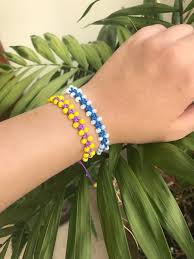 Cute color combinations for bracelets. Beaded Bracelet Friendship Bracelet Square Knot Etsy