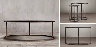Restoration hardware inspired diy concrete coffee table. Metal Table Collections Rh
