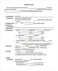 Generally there are 2 types of employment pass. Free 7 Employment Contract Forms In Pdf Ms Word