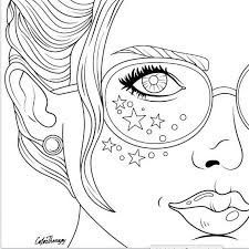 This aesthetic coloring page is quite dynamic. The Sneakpeek For The Next Gift Of The Day Tomorrow Do You Like This One Hal The Sn People Coloring Pages Tumblr Coloring Pages Pop Art Coloring Page
