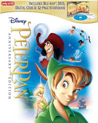 Peter Pan Anniversary Edition Target Exclusive Blu Ray Digibook Disney Peter Pan Disney Blu Ray Blu