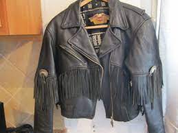 Vintage Harley Davidson Women Leather Size Medium Jacket Fringed Silver Conch Motorcycle Biker Shabby Retro 80 S Hot Mama Bikeweek 225 00 Via Etsy