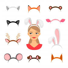 Girls Animals Ears Costume In 2020 Animal Ears Animals Graphic Resources