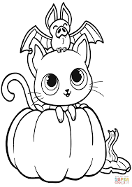 It can be colored in shades ranging from deep yellow to orange. Bat Cat And Pumpkin Coloring Page Free Printable Coloring Pages Bat Coloring Pages Halloween Coloring Pages Halloween Coloring Pages Printable
