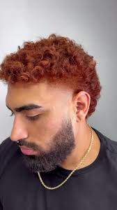 Men this is your sign to go copper!! Cut done by Gustavo @mst.barberco  #menshair #menscolor #menshaircolor #copperhair #coppercurlyhair #friscotx  #friscohairstylist