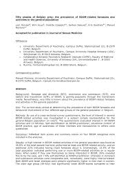 Frequency adverbs and time expressions grade/level: Pdf Fifty Shades Of Belgian Gray The Prevalence Of Bdsm Related Fantasies And Activities In The General Population