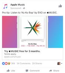 This article explains how to hear your top apple music songs for an entire year with apple music r. What The Kpop On Twitter Apple Music Promoting Exo S Ko Ko Bop Now That S What We Want To See On Facebook