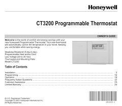 Honeywell Thermostat Honeywell Programmable Thermostat