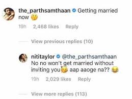 Parth Samthaan Is Curious To Know About Former Co Star Niti Taylor S Wedding She Gives Him The Cutest Response Times Of India She has been in films such as mem vayasuku vacham, kaliyugam, pelli pustakam, and love dot com.