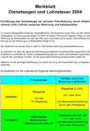 Wissenswertes rund um die besteuerung der entfernungskilometer. Merkblatt Dienstwagen Und Lohnsteuer Pdf Free Download