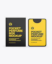 Download Pocket Perfume With Box Mockup In Packaging Mockups On Yellow Images Object Mockups In 2021 Box Mockup Mockup Packaging Mockup