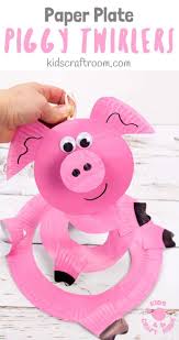 Paper Plate Pig Twirlers Pig Crafts Animal Crafts For Kids Paper Plate Crafts For Kids