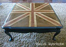 Add several drops of white paint to your accent colour and paint the triangles of your union jack. Stained Union Jack Coffee Table Addicted 2 Decorating Diy Home Furniture Coffee Table Makeover Coffee Table