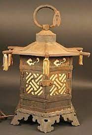 Fine Japanese Garden Hanging Lantern With Cicada Item 834597 Hanging Lanterns Japanese Lamps Japanese Lanterns