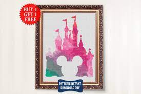 Inspired by disney, mickey & minnie mouse. Marianna On Twitter Castle For True Princess Cross Stitch Pattern Beginner Modern Crossstitch Girl Roomdecor Fantasy Counted Disney Funny Pattern Pdf Https T Co Vsxpx3g7hp Supplies Birthday Valentinesday Crossstitch Etsy Https T