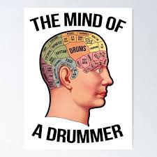 Mind of A Drummer Percussionist Brain Diagram Fun!" Poster for Sale by  Drummer1962