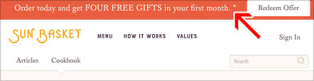 On the menu how it works recycle give sunbasket claim gift. Sun Basket 4 Free Gifts Sweet Here S What You Get