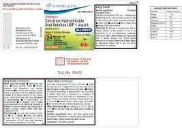 Childrens Cetirizine Hydrochloride Allergy Cetirizine Hydrochloride Solution Aurohealth Llc Drug Facts Active Ingredient In Each 5 Ml Cetirizine Hydrochloride Usp 5 Mg Purpose Antihistamine Uses Temporarily Relieves These