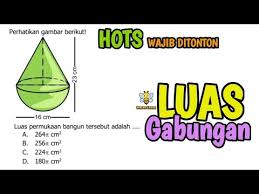 = π*r² = 22/7*7² = 154 cm² selimut tabung : Hots Luas Permukaan Gabungan Kerucut Dengan Bola Youtube