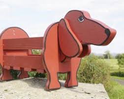 Ornements De Teckel Plante Pot Porte Jardin Decorations Chien Etsy Plant Pot Holders Animal Room Handmade Planter