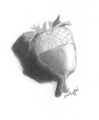 Cute food drawings.thanks for w. Strawberry Covered In Chocolate Drawing By Derek Walker
