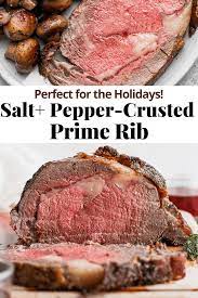 Salt And Pepper Crusted Standing Rib Roast Recipe Rib Roast Standing Rib Roast Rib Roast Cooking Time