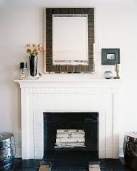 Birch Logs For Fireplace Fireplace Photos White Brick Fireplace Painted Brick Fireplaces Fireplace Decor