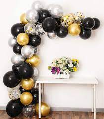 Gold leaf gallery float, matte black gallery float, silver leaf gallery float made in the usa all orders are custom made. Amazon Com Black Gold Silver Balloon Garland Kit 12inch Balloon Garland Backdrop Including Black Chrome Gold Silver Confetti Balloons Decorations Backdrop Ideal For Birthday Party Decorations Toys Games