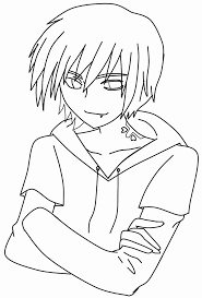 It usually has a distinctive look, with anime characters showing round faces, straight hair, oversized eyes, tiny noses and wearing traditional (western) garb. Anime Coloring Pages Easy Boy Coloring And Drawing