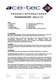 Angegeben ist der zum zeitpunkt der verschmelzung geführte name. Dolly Bedienungsanleitung1 Allgemein Ace Tec