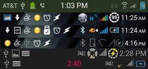 The meaning of the icons for each notification, apps app icon is displayed, in addition to the android for various system statuses. How To Make Your Status Bar S Color Auto Match Current Apps On Your Galaxy S3 Samsung Galaxy S3 Gadget Hacks