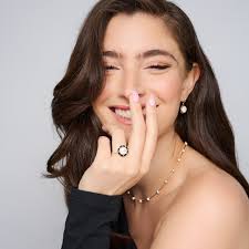 Pearl, Black Oxidized Diamond and White Diamond Statement Ring 5