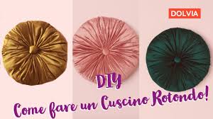 Cuscino rotondo in velluto rigato bianco. Diy Come Fare Un Cuscino Rotondo Youtube
