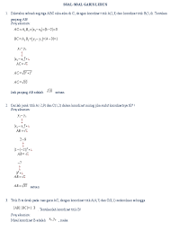 Besar sudut yang dibentuk vektor a dan b sama dengan …. Doc Soal Pembahasan Garis Lurus Siti Sundari Academia Edu
